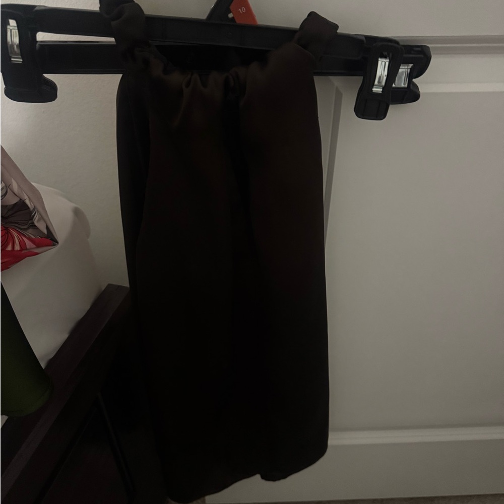 LOFT Black Satin Top